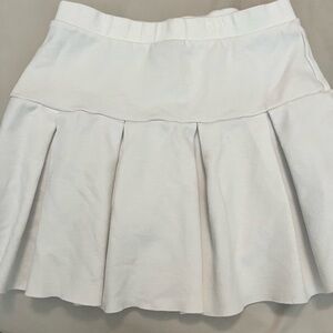 Art class white cotton pleated skirt